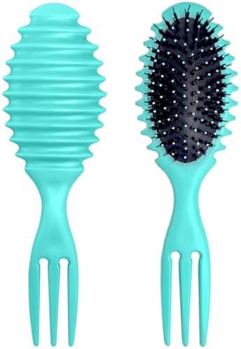 فرشة كيرلي لتحديد وتصفيف وفك تشابك الشعر مبلول وجاف