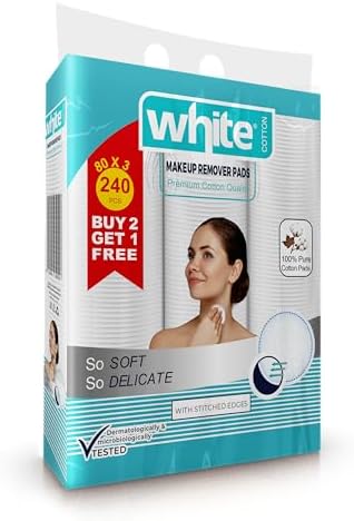 قطن دائري لإزالة المكياج 80 قطعة – باك 3