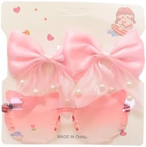 دافين طقم 3 بنس فيونكة بينك للبنات