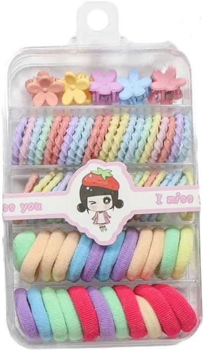 توك شعر قطن ملونة للأطفال مرنة