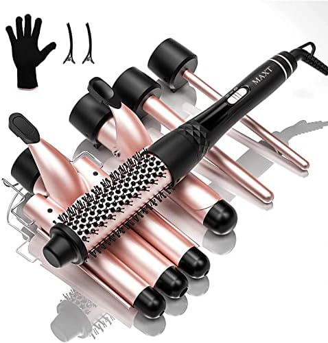 ماكس تي طقم مكواة كيرلي 5 في 1 مع 3 برميل