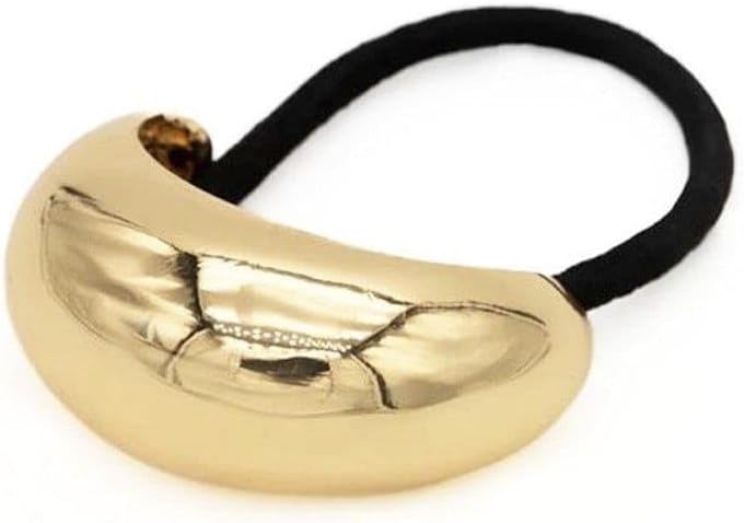 فيونكة شعر لامعة ميتاليك دهبي وفضي