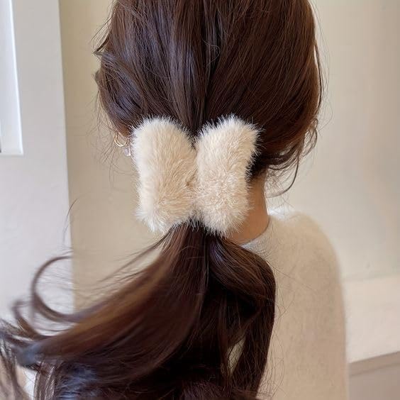 طقم بنس شعر فرو وفراشة كيوت