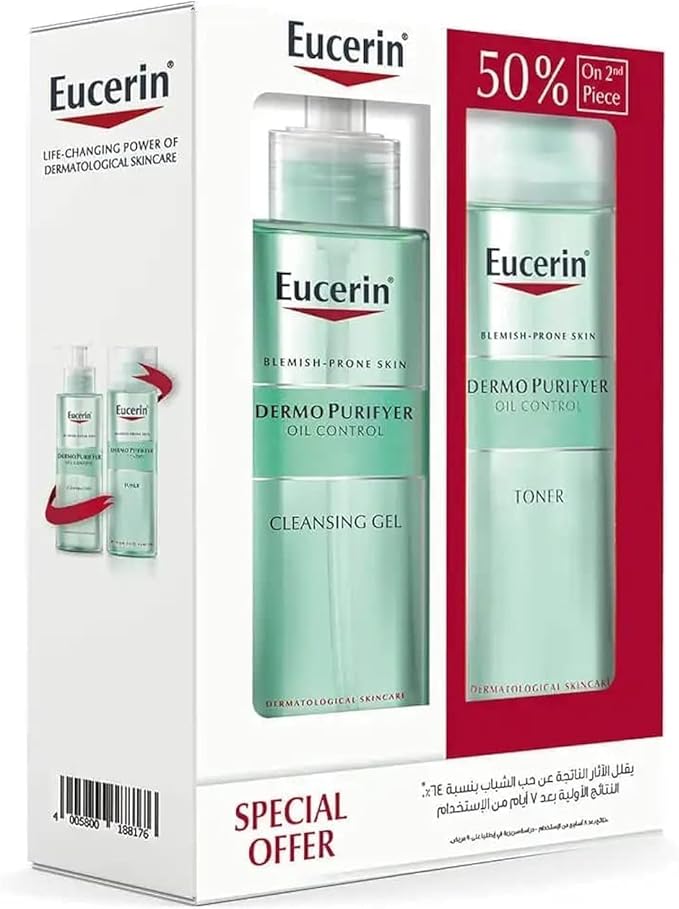 مجموعة يوسيرين ديرموبير غسول وتونر للبشرة المعرضة للحبوب