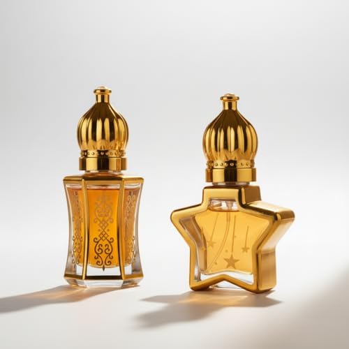 طقم زجاجات عطر فاضية فاخرة 2 قطعة