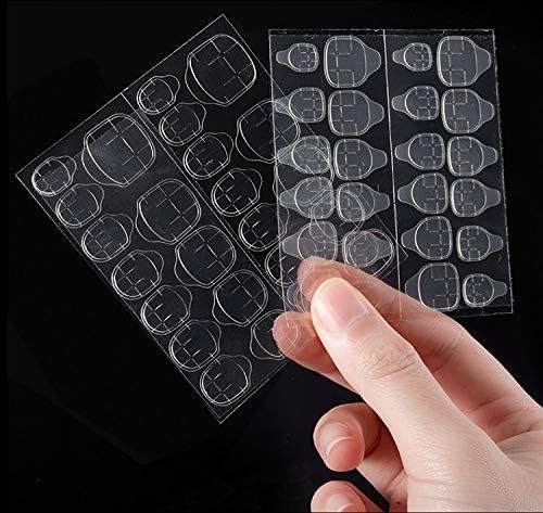 شريط أظافر مربع أحمر وجهين – لاصق ذاتي