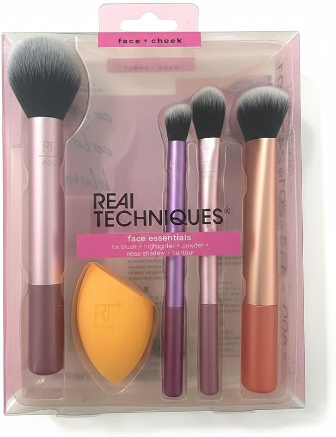 طقم فرش مكياج كامل مع إسفنجات للوش