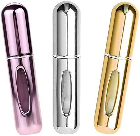 طقم 3 زجاجات عطر صغيرة 5 مل قابلة لإعادة التعبئة