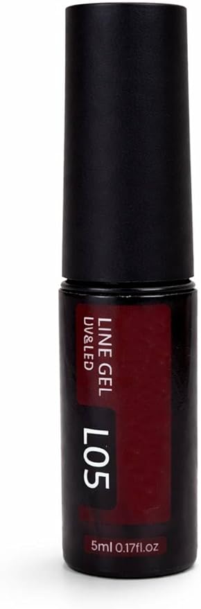 جل نيل آرت أحمر 5 مل بفرشة رفيعة