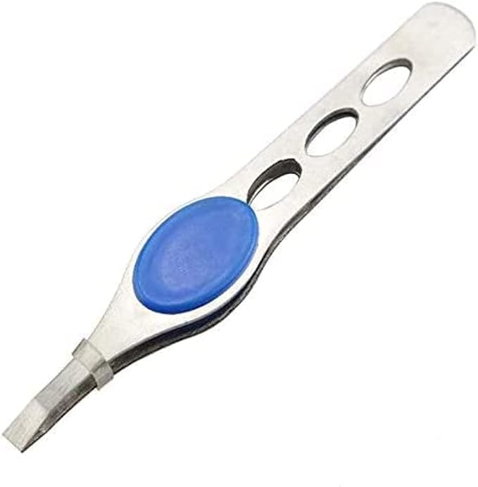 طقم 2 ملقاط ستانلس ستيل ضد الصدأ للحواجب والوجه