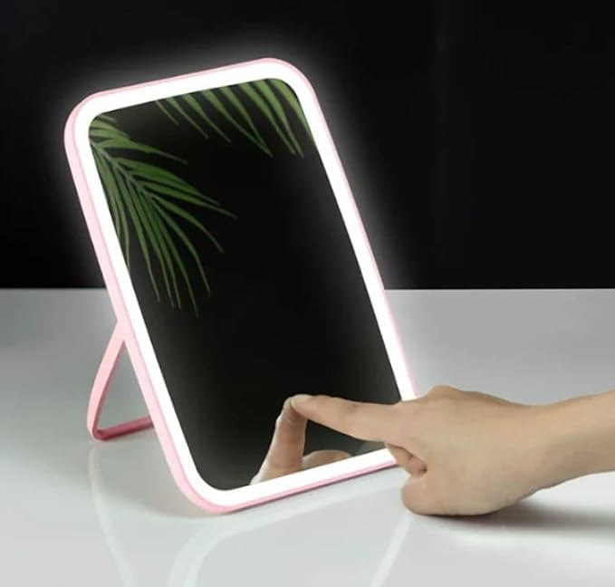 مراية مكياج مكتبية LED بـ3 درجات إضاءة