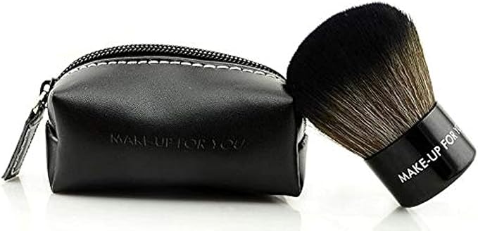 فرشة بودرة وبلاشر احترافية لون أسود