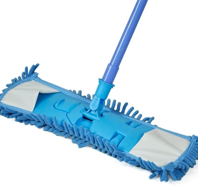 ممسحة أرضيات ميكروفايبر بعصاية قابلة للتمديد