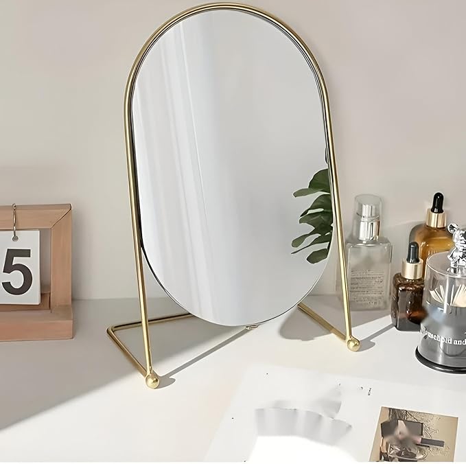 مراية مكياج بيضاوي ليد بتلف 360 درجة