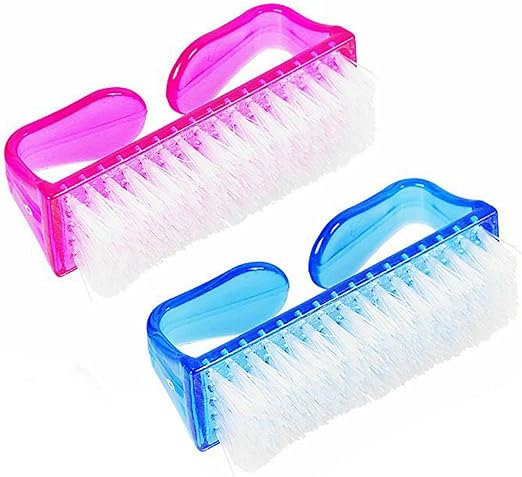 طقم 2 فرشة تنظيف أظافر ورجلين بمقبض مريح