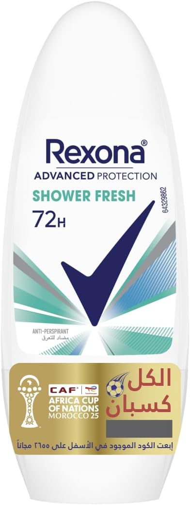 رول أون ركسونا للستات – شاور كلين 50 مل حماية 72 ساعة