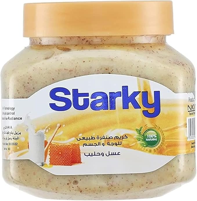 سكرب ستاركي بالعسل واللبن للوجه والجسم